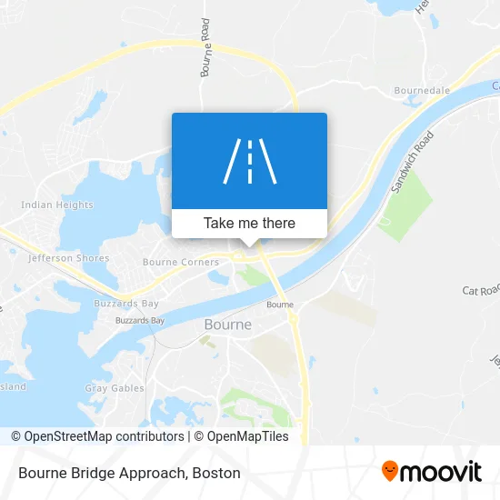 Bourne Bridge Approach map