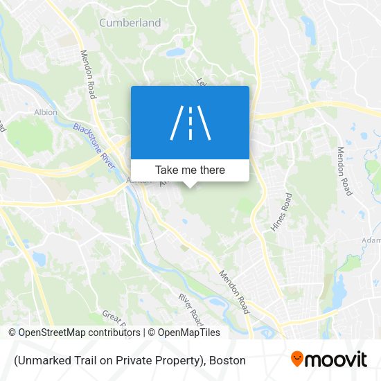 (Unmarked Trail on Private Property) map