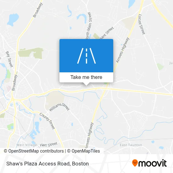 Shaw's Plaza Access Road map