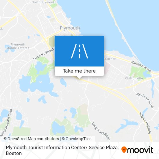 Plymouth Tourist Information Center/ Service Plaza map