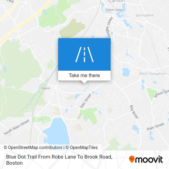 Blue Dot Trail From Robs Lane To Brook Road map