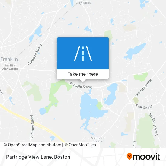 Partridge View Lane map