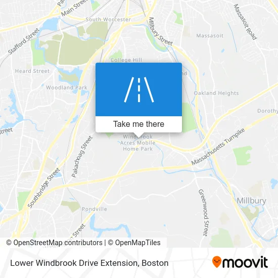 Lower Windbrook Drive Extension map