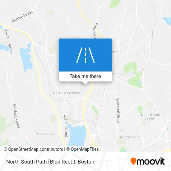 North-South Path (Blue Rect.) map