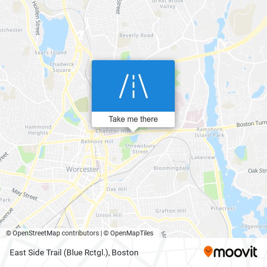 East Side Trail (Blue Rctgl.) map