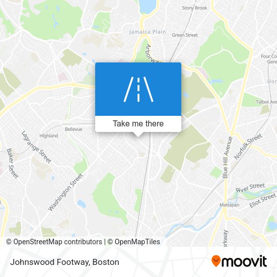 Mapa de Johnswood Footway