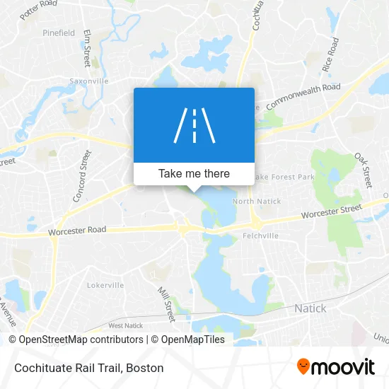 Cochituate Rail Trail map