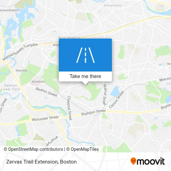 Zervas Trail Extension map