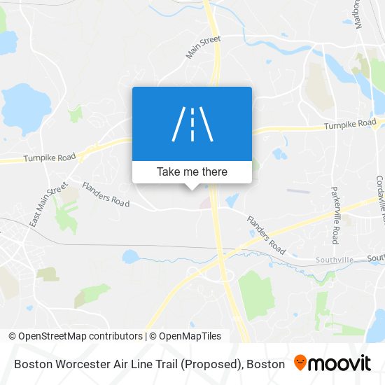 Boston Worcester Air Line Trail (Proposed) map