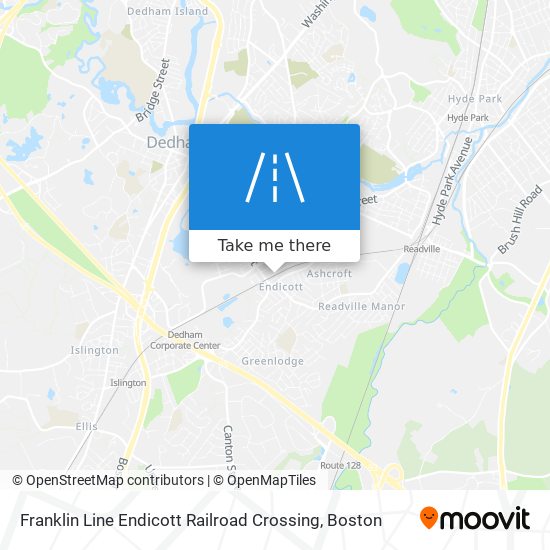 Franklin Line Endicott Railroad Crossing map