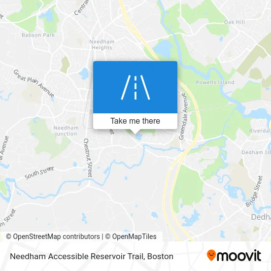 Needham Accessible Reservoir Trail map