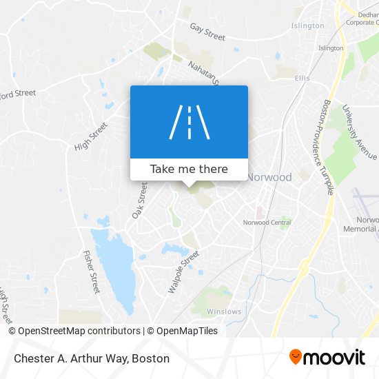 Chester A. Arthur Way map