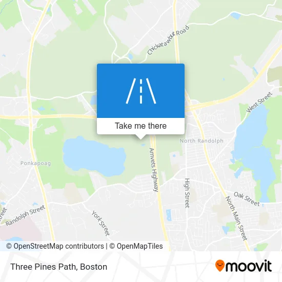 Three Pines Path map