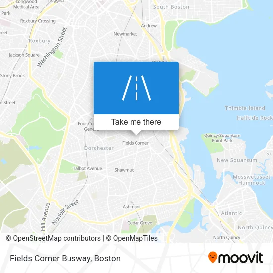 Fields Corner Busway map