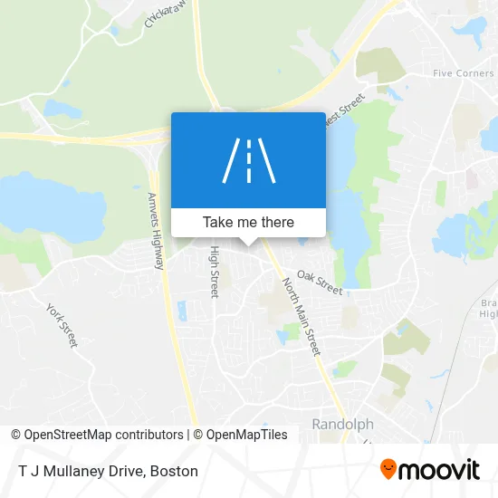 T J Mullaney Drive map