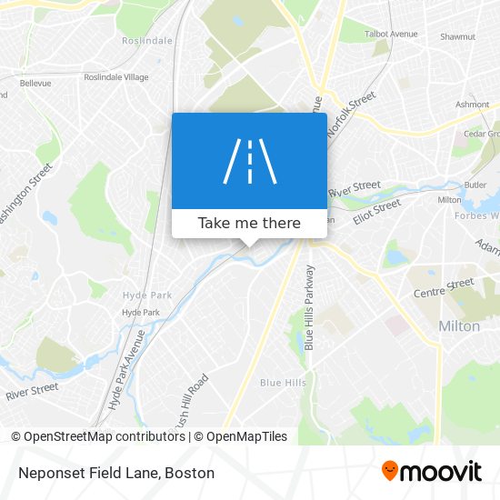 Neponset Field Lane map