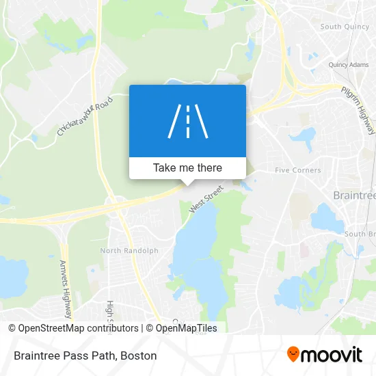 Braintree Pass Path map