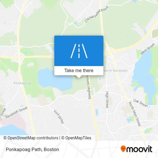 Ponkapoag Path map
