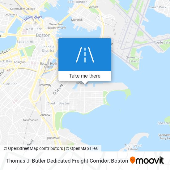 Mapa de Thomas J. Butler Dedicated Freight Corridor