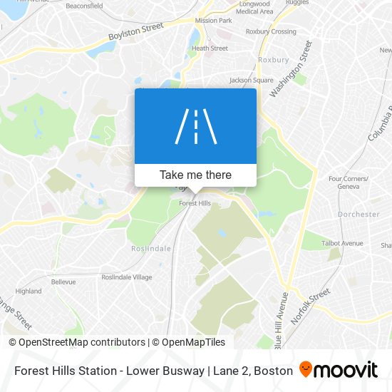 Mapa de Forest Hills Station - Lower Busway | Lane 2