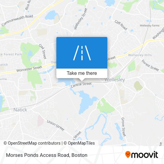 Morses Ponds Access Road map