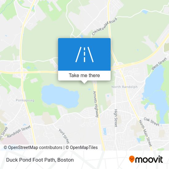 Mapa de Duck Pond Foot Path