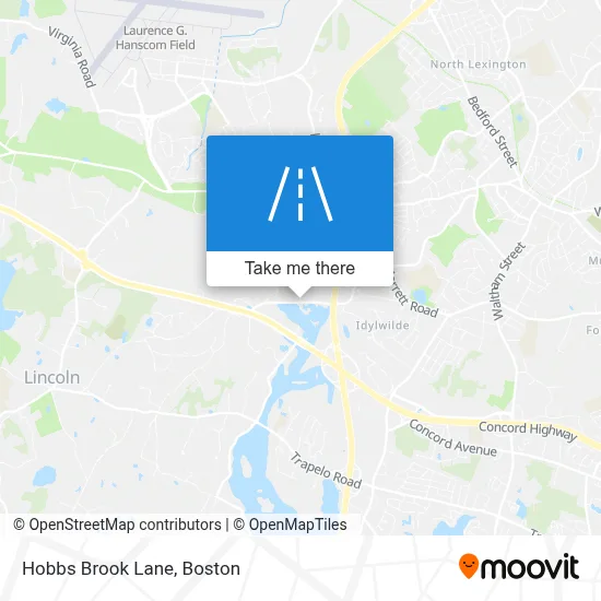 Hobbs Brook Lane map