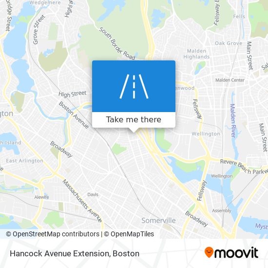 Hancock Avenue Extension map