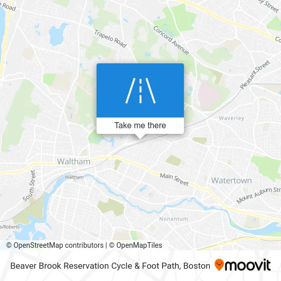 Beaver Brook Reservation Cycle & Foot Path map