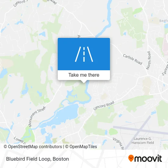 Bluebird Field Loop map