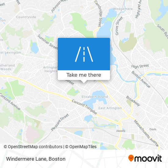 Windermere Lane map