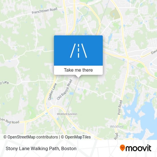 Stony Lane Walking Path map