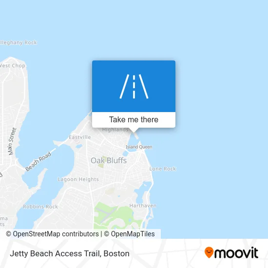 Jetty Beach Access Trail map