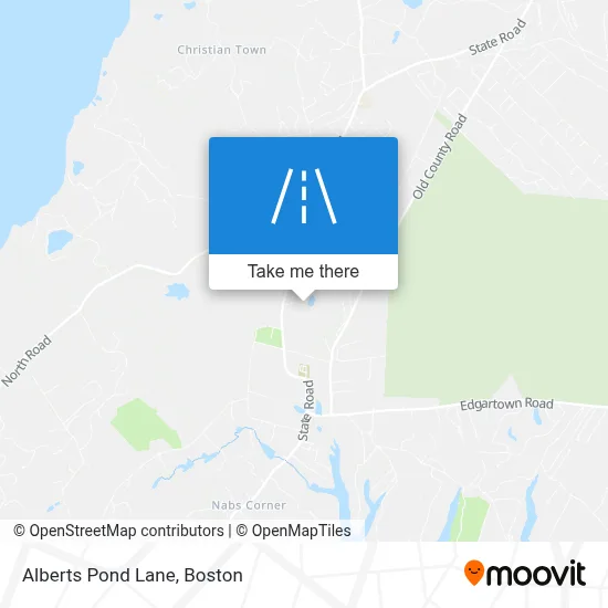 Alberts Pond Lane map