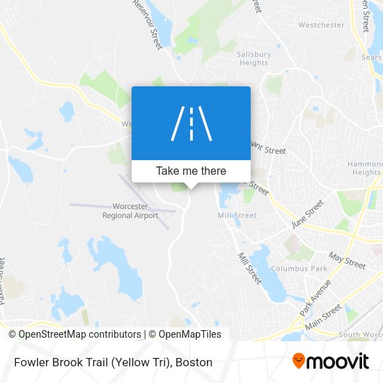 Mapa de Fowler Brook Trail (Yellow Tri)
