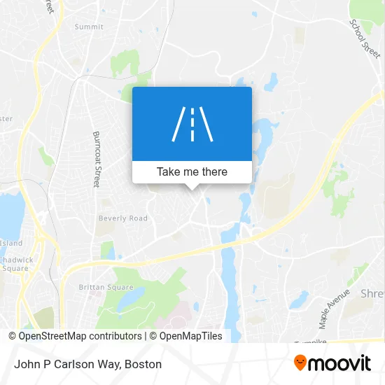 John P Carlson Way map