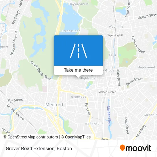 Grover Road Extension map