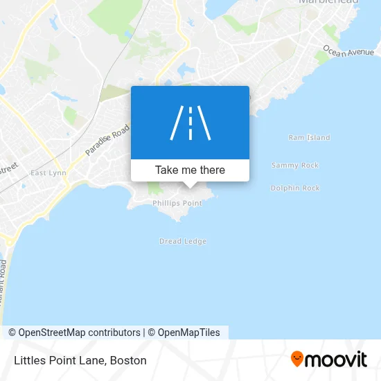 Littles Point Lane map