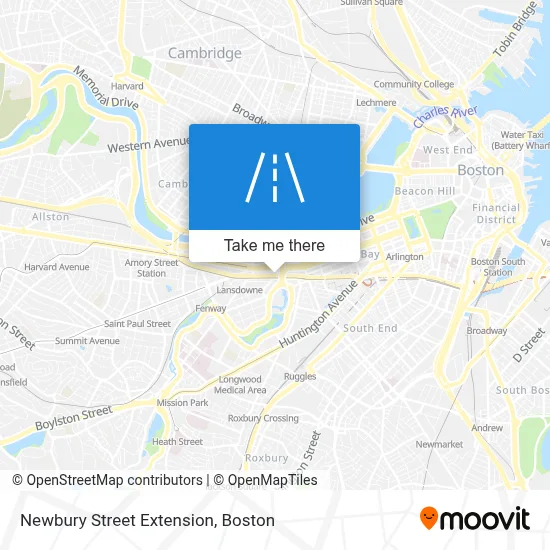 Newbury Street Extension map