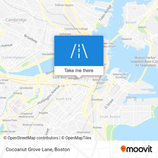 Cocoanut Grove Lane map