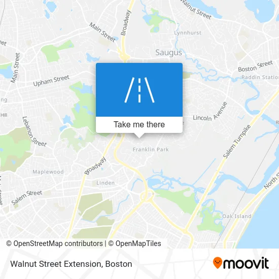 Walnut Street Extension map
