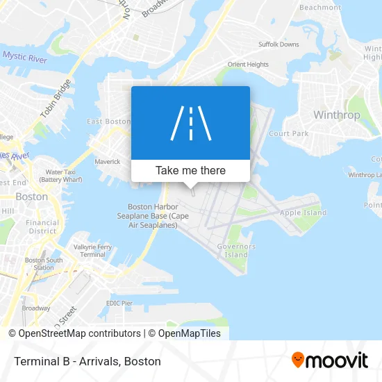 Mapa de Terminal B - Arrivals