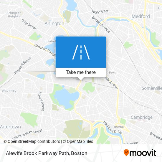 Alewife Brook Parkway Path map