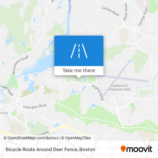 Mapa de Bicycle Route Around Deer Fence