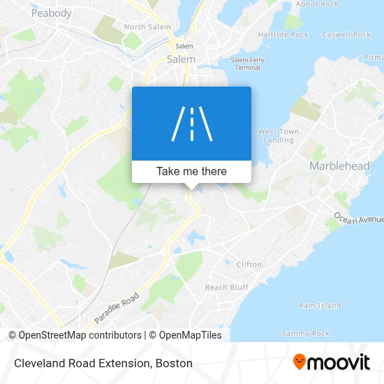 Cleveland Road Extension map