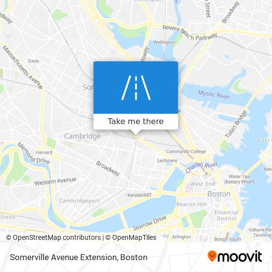 Somerville Avenue Extension map