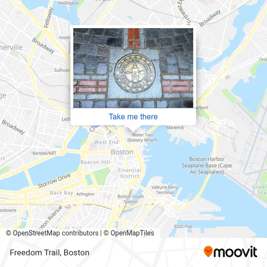 Freedom Trail map