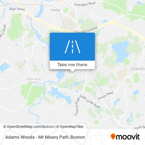 Mapa de Adams Woods - Mt Misery Path