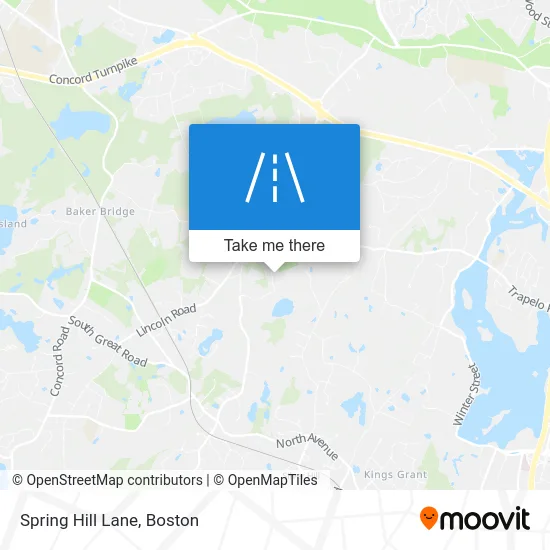 Spring Hill Lane map