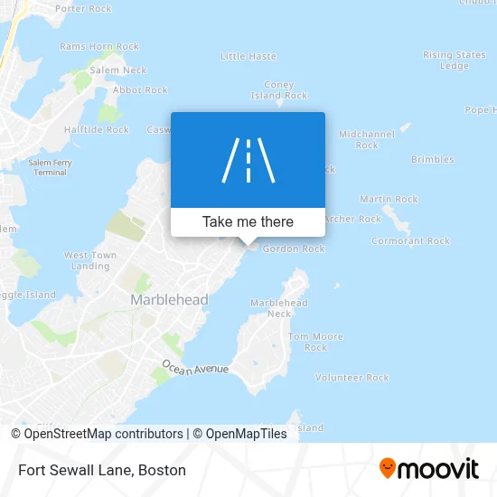 Fort Sewall Lane map